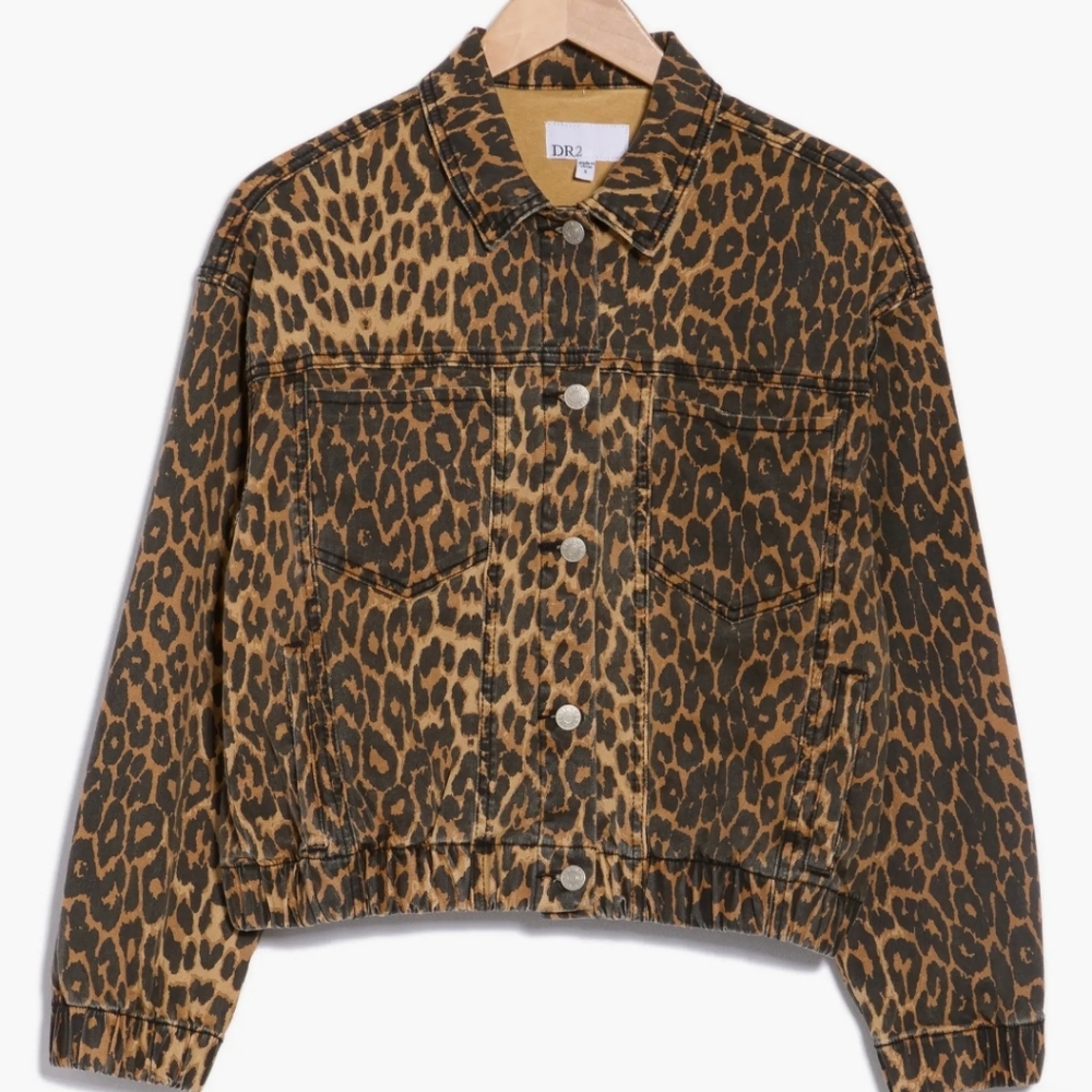 Leopard Print Oversize Trucker Jacket